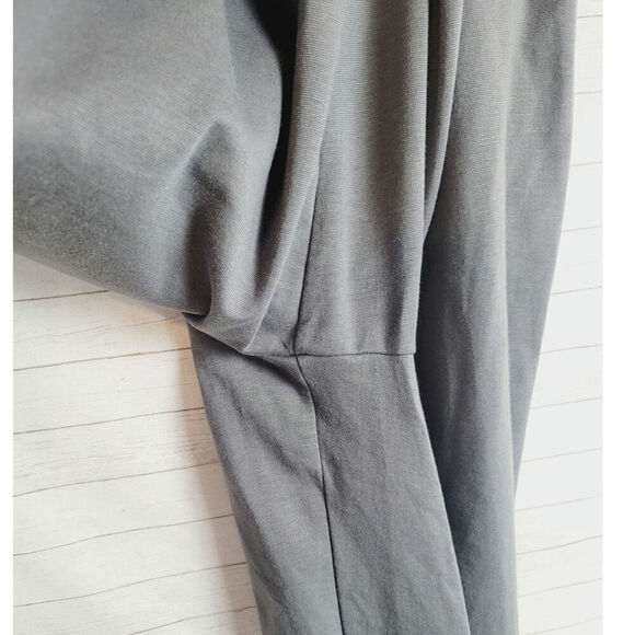 EILEEN FISHER WIDE LEG CROPPED KNIT PANTS IN GRAY, SZ MEDIUM - Picture 7 of 16